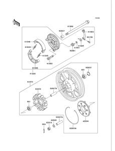 VN750 Заднее колесо / цепь
