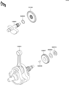 KLX300R Коленвал