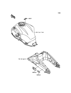 KLE650 Лейбл предостережения