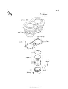 EJ800 Цилиндр и поршни