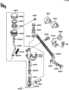 KR250 Задний торм цилиндр