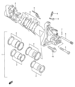 RF900 Передний суппорт тормозной