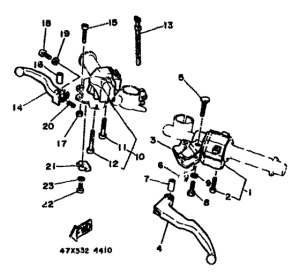 RD500LC Handle switch. lever