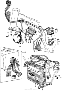 CB92 Wire harness + battery