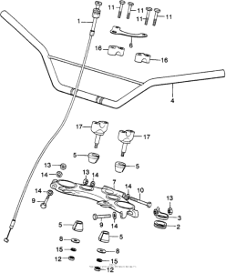 XL250 Handlebar + top bridge