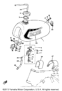 YZ100G Топливный бак