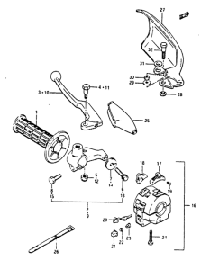 TS125 Left handle switch