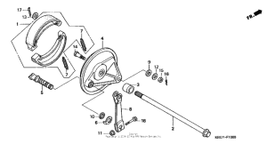 CB250 Задний тормоз