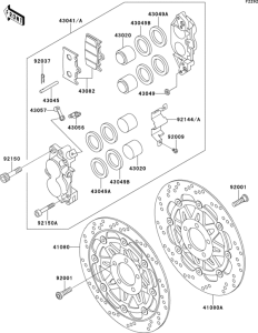 ZX600 Передние тормоза