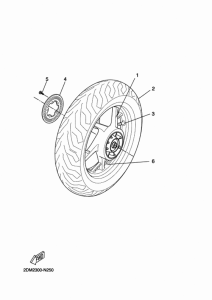 YP125RA (ABS) Переднее колесо