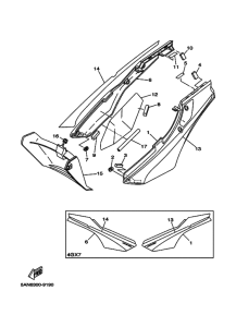 TDR125 Боковая крышка