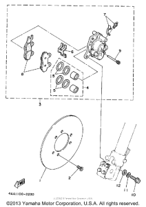 WR500ZE Передний суппорт