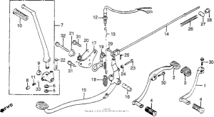 CM400 Cm400a pedals - change & brake + kick starter ...