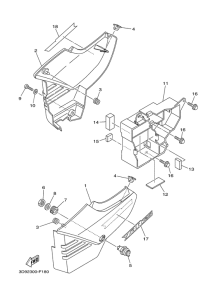 YBR125ED Боковые обтекатели