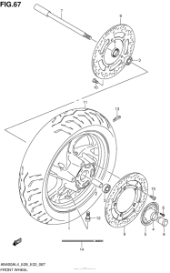 AN400Z (ABS) Front Wheel (An400Al4 E33)