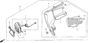 GL1500I R. side under cowl set 92