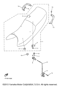 YZF600RS Сиденье