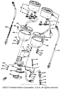 XS650G Спидометр-тахометр