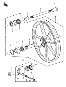 KZ1000 Front wheel / hub