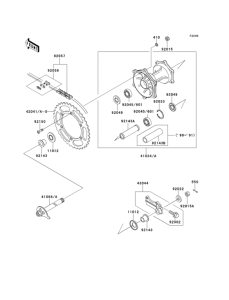  Задняя ступица колеса