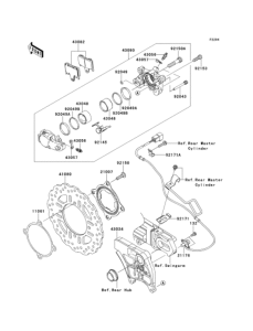 ZX1400 Задний тормоз