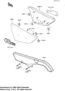 KZ1100 Крышка боковая / защита цепи