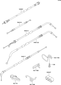 ZX1100 Тросы управления
