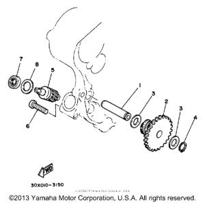 XT350TC (CA ED.) Тахометр