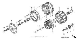 CR125R Сцепление