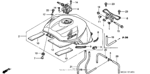 CBR900RR Топливный бак