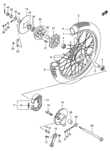 FB100 Rear wheel complete assy