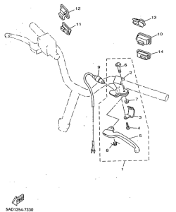 YN50R Handle switch. lever