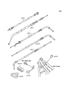 ZR750 Тросы управления