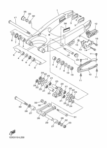WR450F Задний рычаг и подвеска