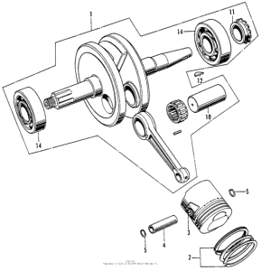 C70 Коленчатый вал и поршни