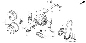 VT600C Oil filter / oil pump