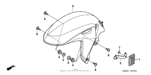 CB600F Крыло переднее