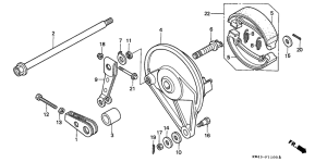 CD250 Задний тормоз