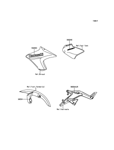 ER650 Наклейки (черные)