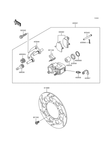 KL650 Передний тормоз