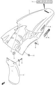 DR-Z125 Заднее крыло