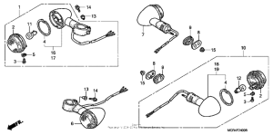 VT750DC Задний фонарь