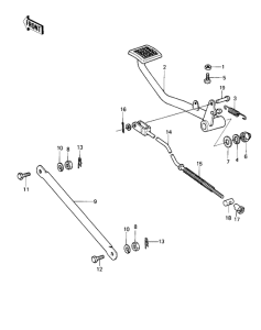 KZ250 Педаль тормоза