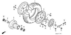 Z50J Rear wheel complete assy