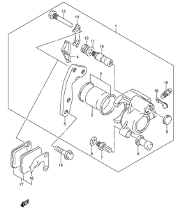 DR200 Передний суппорт
