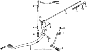 CB400 Brake pedal + gearshift pedal