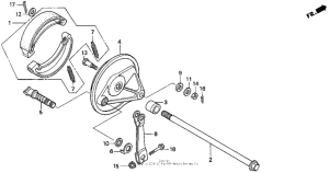 CB250 Задний тормоз