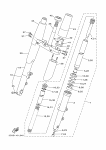 XV1900CT Вилка передней оси