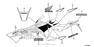 CBR250R (ABS) Mark + stripe (cbr250r'13 / ra'13-3ac,3c...