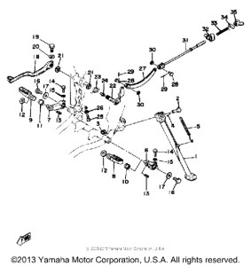 XT500E Stand - footrest - brake pedal